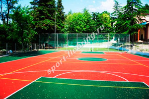 Купить бесшовное наливное резиновое покрытие для спортивных и детских площадок в Краснодаре